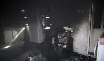 Bafra'da Apartmanda yangın paniği