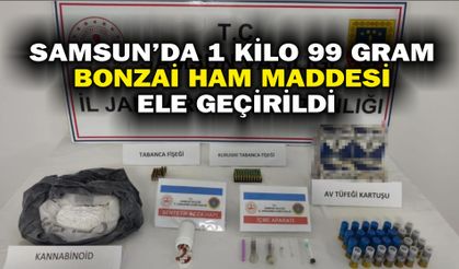 Samsun'da 1 kilo 99 gram bonzai ham maddesi ele geçirildi