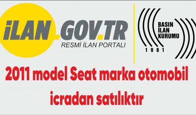 2011 model Seat marka otomobil icradan satılıktır