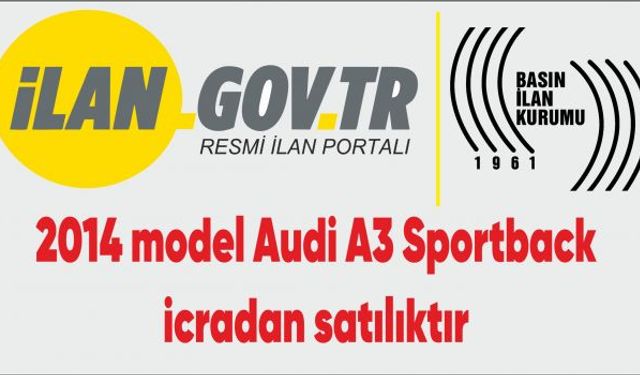 2014 model Audi A3 Sportback icradan satılıktır
