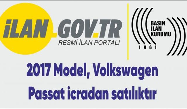 2017 Model, Volkswagen Passat icradan satılıktır