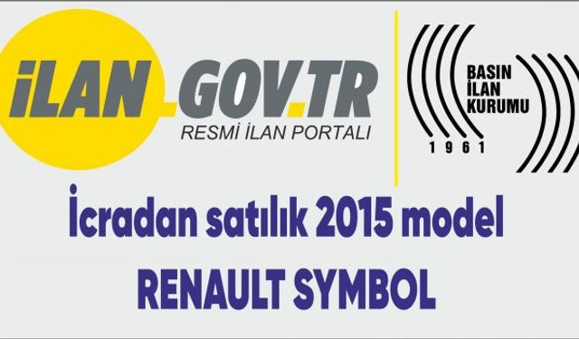 İcradan satılık 2015 model RENAULT SYMBOL