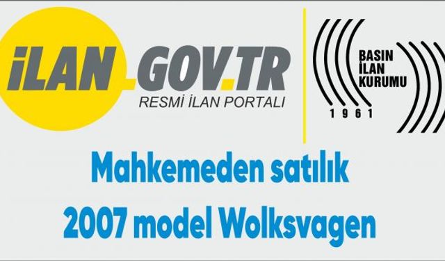 Mahkemeden satılık 2007 model Wolksvagen
