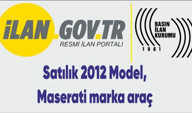 Satılık 2012 Model, Maserati marka araç