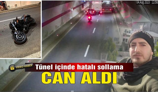 Tünel içinde hatalı sollama can aldı