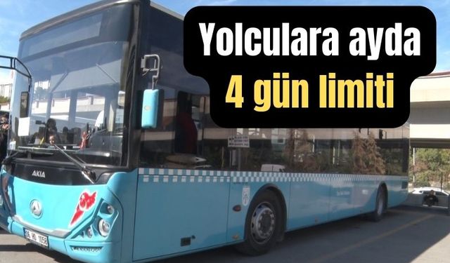 Özel Halk Otobüslerinde yolculara 4 gün sınırlaması
