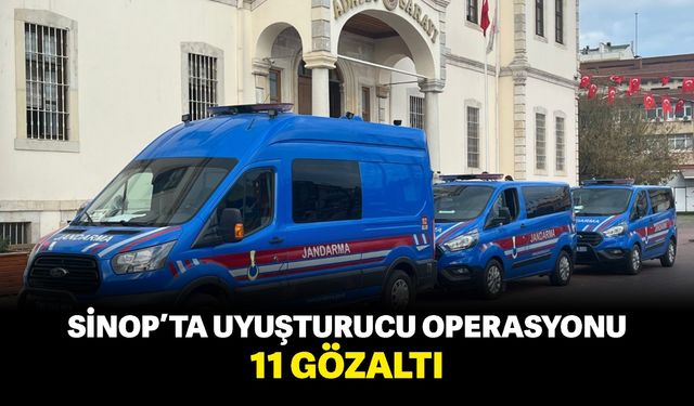 Sinop'ta uyuşturucu operasyonu: 11 gözaltı