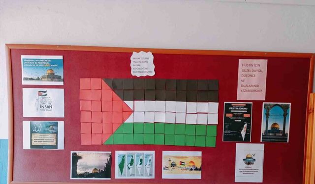 Boyabatlı öğrenciler harçlıklarını biriktirip Filistin’e gönderdi
