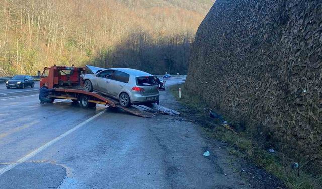 Zonguldak’ta trafik kazasında 2 kişi yaralandı