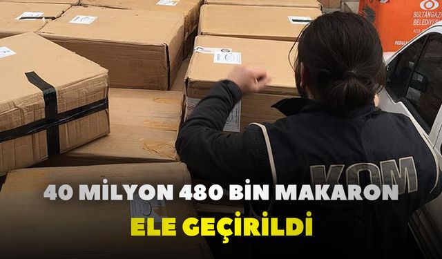 Adana’da 40 milyon 480 bin makaron ele geçirildi