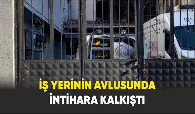 Zonguldak'ta iş yerinin avlusunda intihara kalkıştı