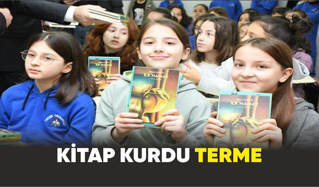 ‘Kitap Kurdu Terme Projesi’ çerçevesinde öğrencilere kitap dağıtıldı