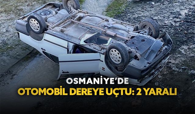 Osmaniye’de otomobil dereye uçtu: 2 yaralı