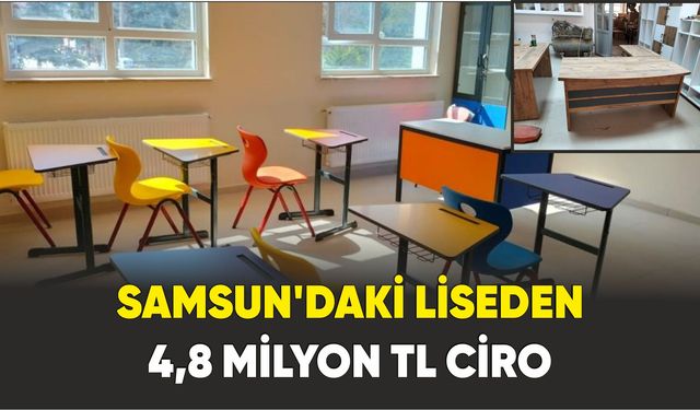 Samsun’daki fabrika gibi çalışan liseden 4,8 milyon TL ciro
