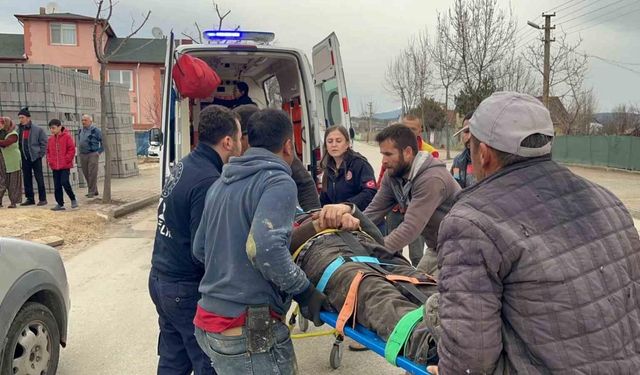 62 yaşındaki inşaat işçisi merdivenlerden düşerek yaralandı