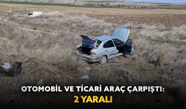 Otomobil ve ticari araç çarpıştı: 2 yaralı