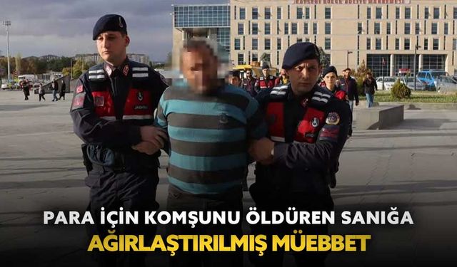 Para için komşusunu keserle başını ezerek öldüren sanığa ağırlaştırılmış müebbet