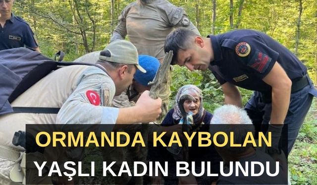 Ormanda kaybolan yaşlı kadın bulundu