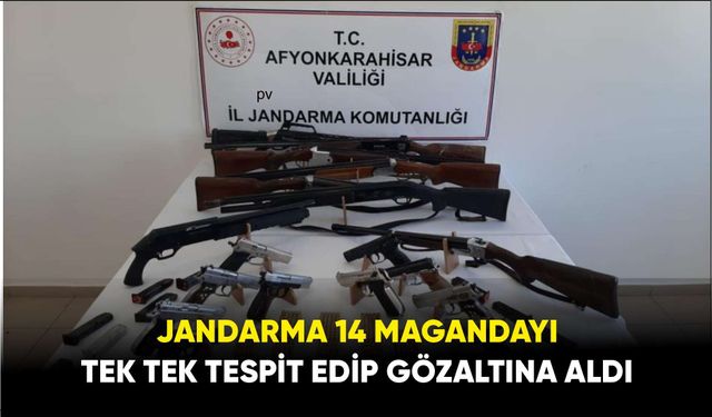 Jandarma 14 magandayı tek tek tespit edip gözaltına aldı