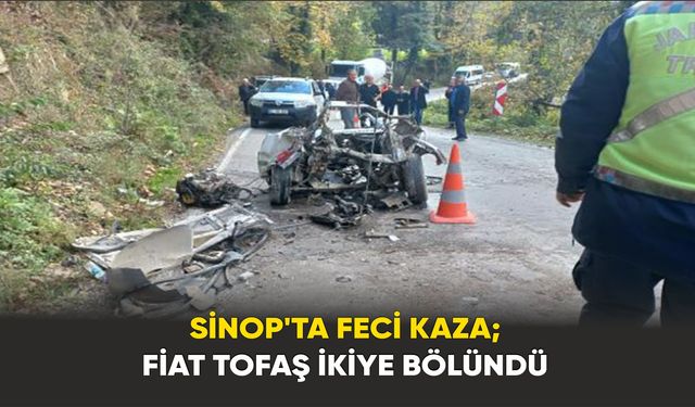 Sinop'ta feci kaza; Fiat Tofaş ikiye bölündü