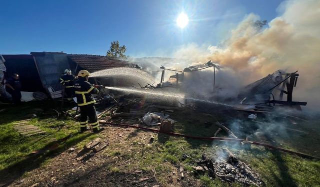Sinop’ta Çocuklar Samanlığı Yaktı