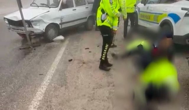 Yoğun Sis Nedeniyle Kazada 3 Polis Yaralandı