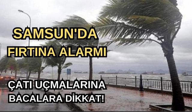 Dikkat! Samsun’da Fırtına Uyarısı