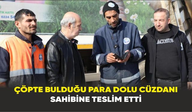 Belediye çalışanından örnek davranış
