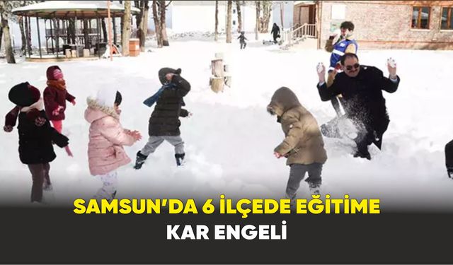 Samsun’da 6 ilçede eğitime kar engeli