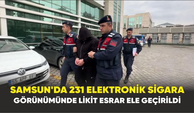 Samsun’da 231 elektronik sigara görünümünde likit esrar ele geçirildi