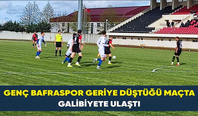 Genç Bafraspor Geriye düştüğü maçta Galibiyete Ulaştı