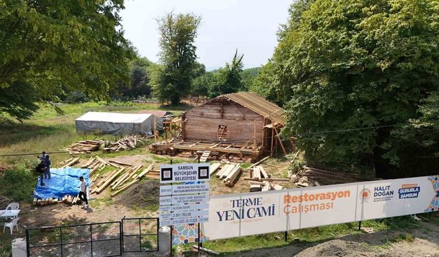 Tarihi Terme Yeni Cami’de Restorasyon çalışmaları