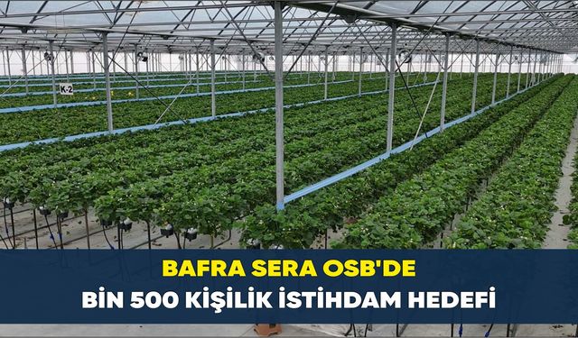 Bafra Sera OSB'de bin 500 kişilik istihdam hedefi