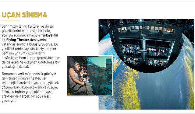 'Uçan sinema' ile ayaklar yerden kesilmeden Samsun gezilecek