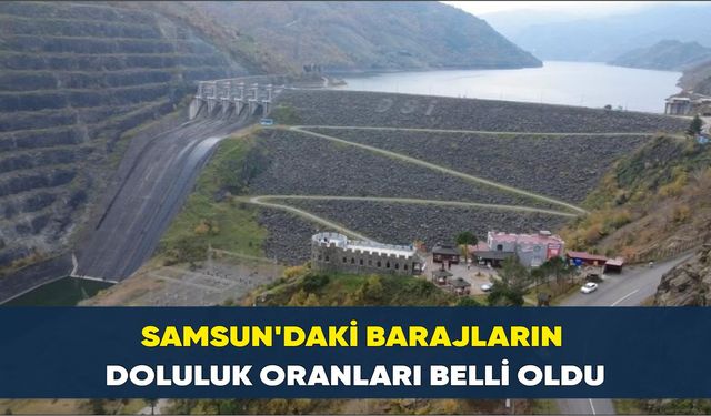 Samsun'daki barajların doluluk oranları belli oldu