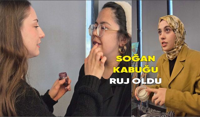 Soğan kabuğu ruj oldu: Çöpe gidecekken dudaklara sürüldü