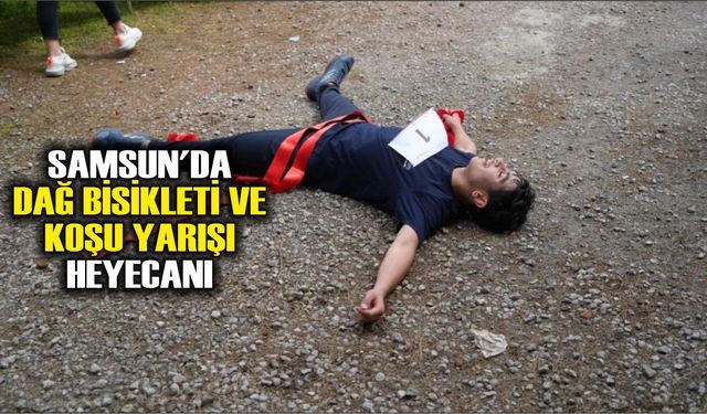 Samsun'da dağ bisikleti ve koşu yarışı heyecanı