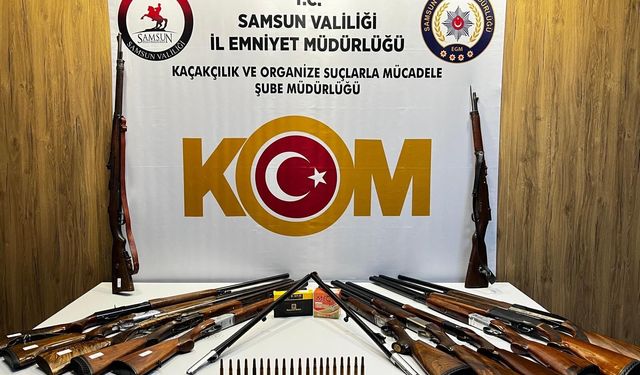 Atakum'da kaçak silah operasyonu