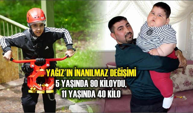 Yağız'ın inanılmaz değişimi: 5 yaşında 90 kiloydu, 11 yaşında 40 kilo