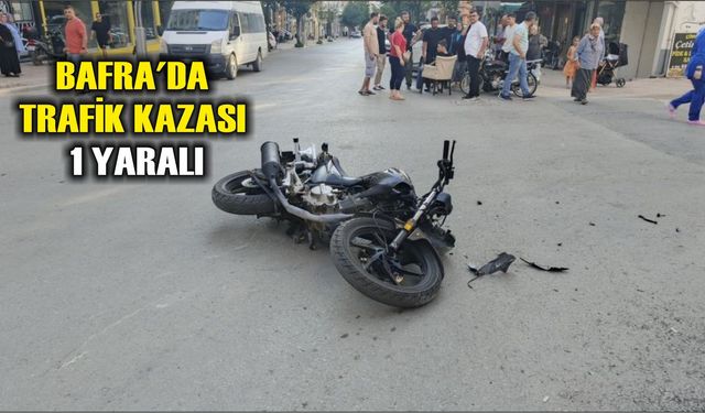 Bafra'da trafik kazası: 1 yaralı