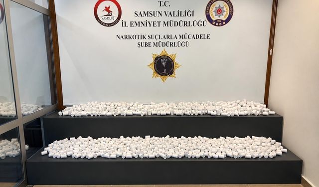 Samsun'da 77 bin 160 sentetik ecza ele geçirildi