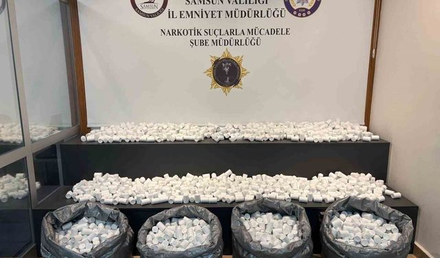 Atakum'da 130 bin 624 sentetik ecza ele geçirildi