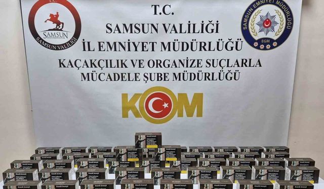 Samsun'da 10 bin doldurulmuş makaron ele geçirildi