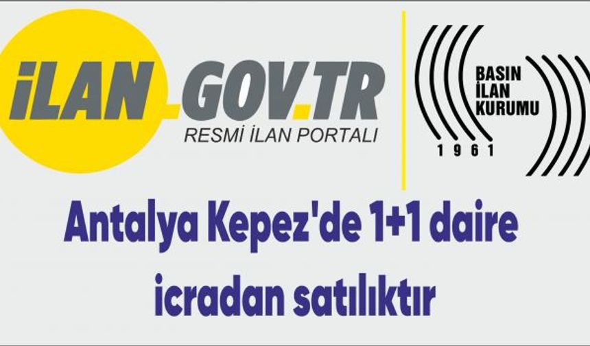 Antalya Kepez'de 1+1 daire icradan satılıktır