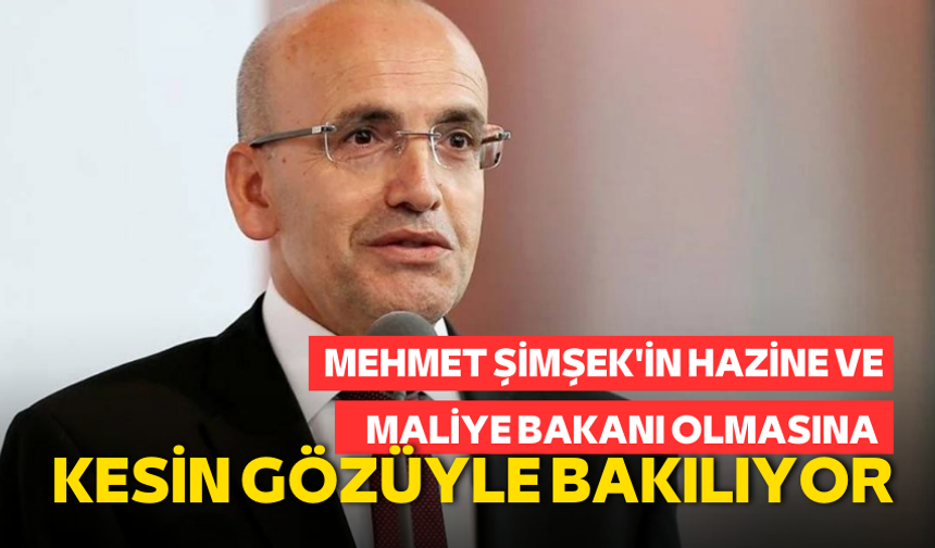 Mehmet Şimşek'in Hazine ve Maliye Bakanı olmasına kesin gözüyle bakılıyor