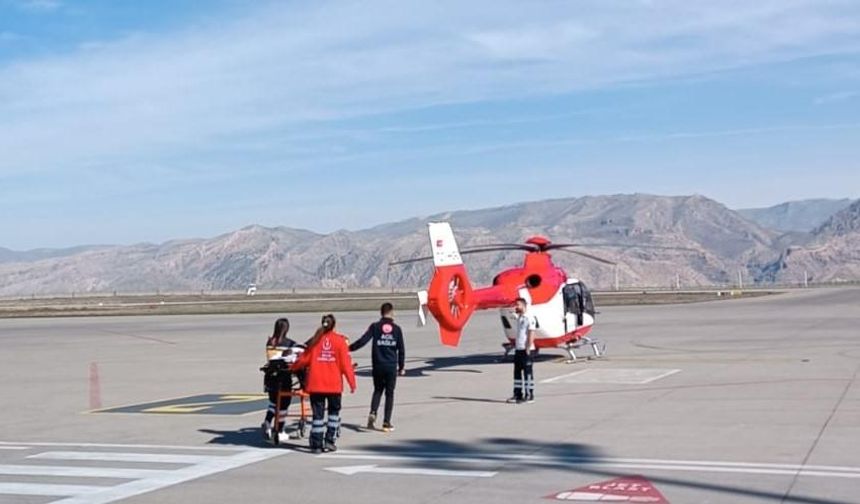 Cizre’de 3 yaşındaki çocuğun imdadına ambulans helikopter yetişti