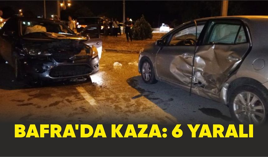 Bafra'da kaza: 6 yaralı