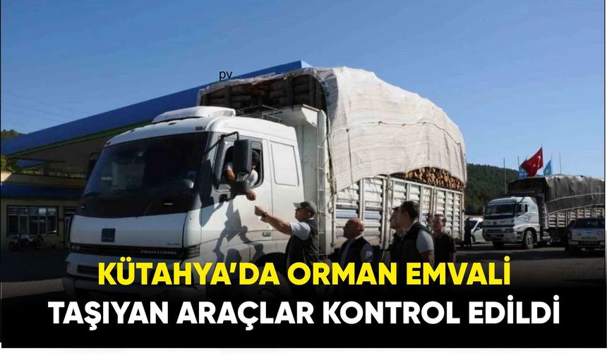 Kütahya’da orman emvali taşıyan araçlar kontrol edildi