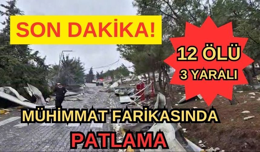 Balıkesir’de Mühimmat Fabrikasında Patlama