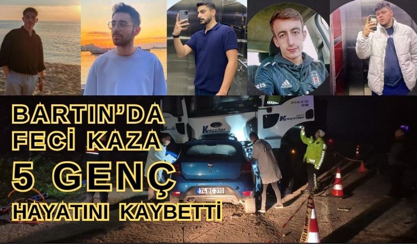 Bartın’da Feci Kaza: 5 Genç Hayatını Kaybetti